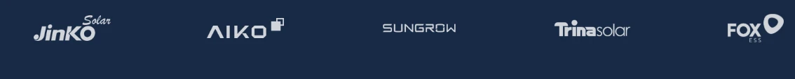 Jinko Solar, AIKO, Sungrow, Trina Solar, Fox ESS